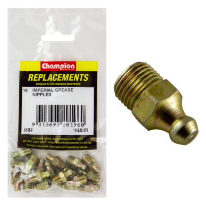 Champion M8 x 1.25mm Straight Grease Nipple - 100pk