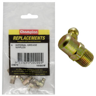 Champion M8 x 1.25mm 90Deg. Grease Nipple - 100pk
