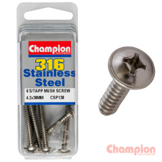 Champion S/Tapping Screws - Mushroom Head - 4.2 x 38mm