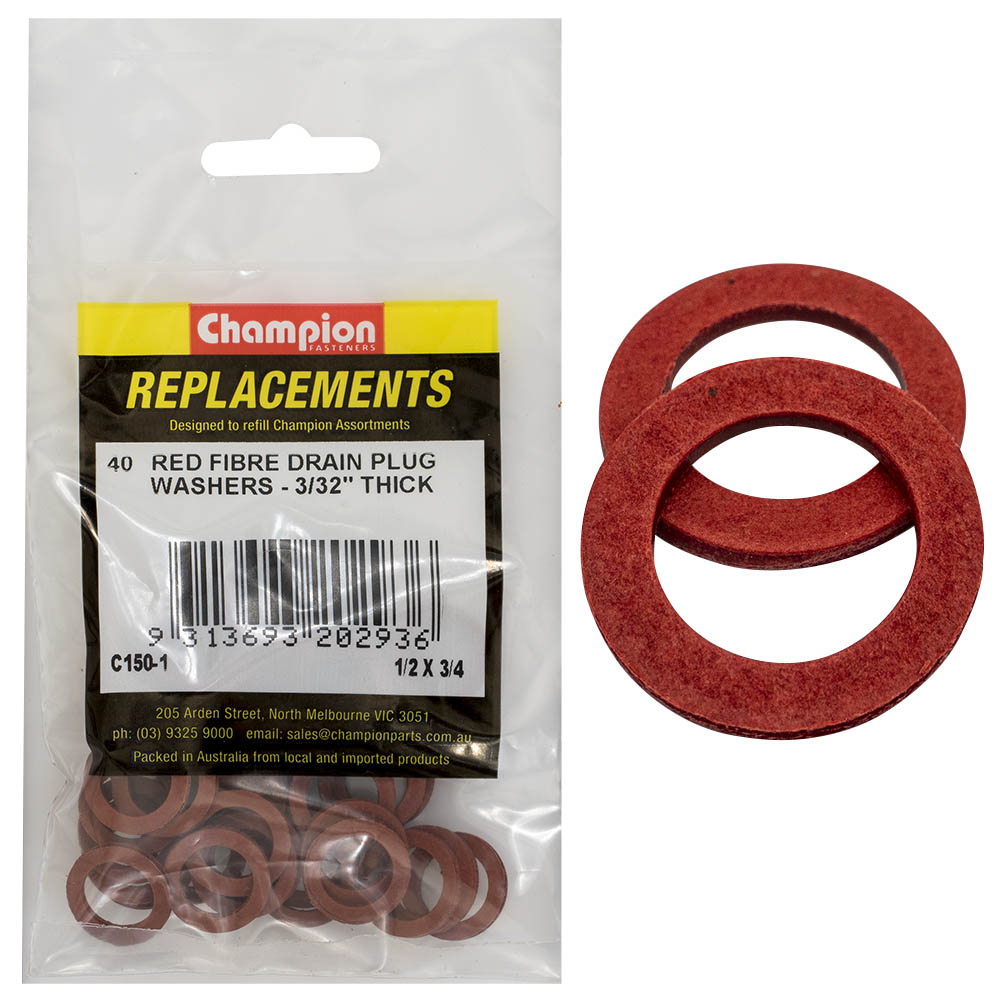 Champion Drain Plug Washer 19 x 13mm - 10pk
