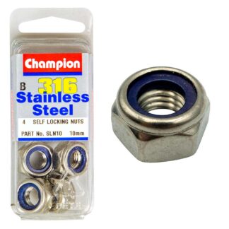 Champion 316/A4 M10 Self Locking Nut (C)