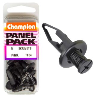 Champion Scrivet Clip Black 20mm HD x 18mm -5pk