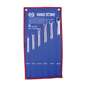 King Tony 6-Piece Long Double Ring Wrench Set (10–24mm)