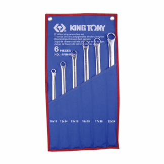 King Tony 6PC Long Double Ring Wrench Set (10–24mm)