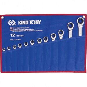 King Tony Standard Speed Wrench Set 8-24mm Tetoron Pouch -12pc