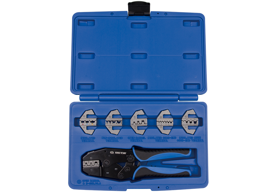 King Tony 7 PC. Interchangeable Ratchet Crimping Tool Set