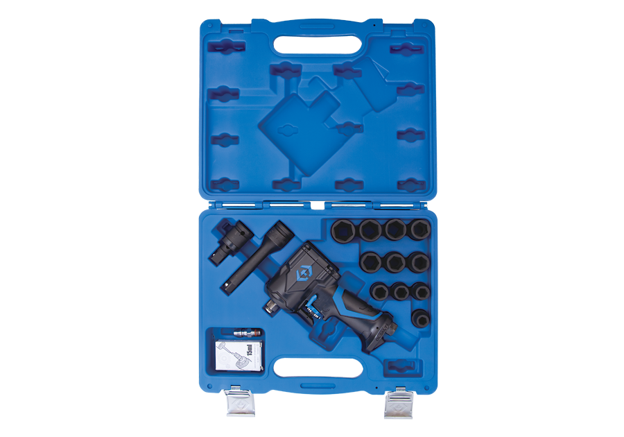 King Tony 16 PC. 1/2" DR. Mini Air Impact Wrench & Socket Set