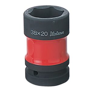 Koken PW8P Impact Rear Wheel Nut Socket 1Dr 38 x 20mm Red