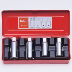 Koken 4211A Stud Puller Set 4pc 1/2Dr 1/4-1/2