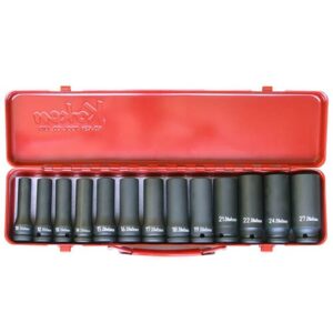 Koken 14208M Deep Impact Socket Set 6pt 13pc 1/2Dr 10-27mm