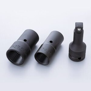 Koken 14124 Impact Locknut Buster Set, 1/2Dr 3pc Double Ended 21mm/24.5mm - 26mm/27.5mm, 75mm Extension
