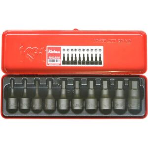 Koken 4012A/10 Inhex Bit Socket Set In Case 10pc 1/2Dr 3/16-3/4
