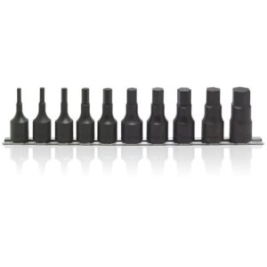 Koken RS4012A Hex Socket Set On Rail 10pc 1/2Dr 3/16 - 3/4