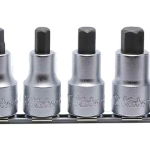 Koken RS4010M-L50 Inhex Bit Socket Set On Rail 10pc 1/2Dr 4-19mm