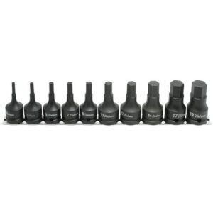 Koken RS14012M/10-L60 Impact Inhex Socket Set On Rail 10pc 1/2Dr 4-19mm