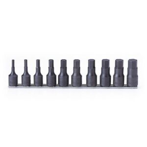 Koken RS4012M Inhex Socket Set On Rail 10pc 1/2Dr 4-19mm