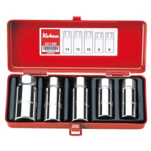 Koken 4214M Stud Puller Set 5pc 1/2Dr 6-14mm