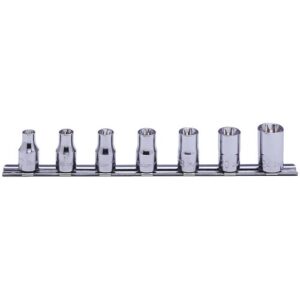 Koken RS4325 Internal Torx Deep Socket Set On Rail 7pc 1/2Dr E10-E24