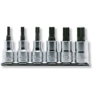 Koken RS4020M/6-L60 XZN Bit 6pc Socket Set On Rail 1/2 Dr