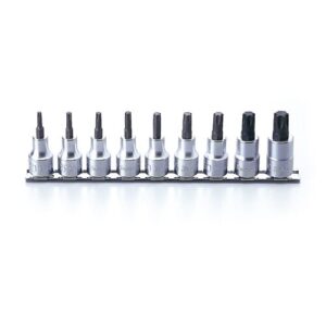 Koken RS4025 Torx Socket Set On Rail 9pc 1/2Dr T20-T60