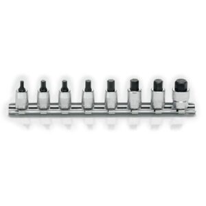 Koken RS2010A-25 Inhex Socket Set On Rail 8pc 1/4Dr 1/8-3/8