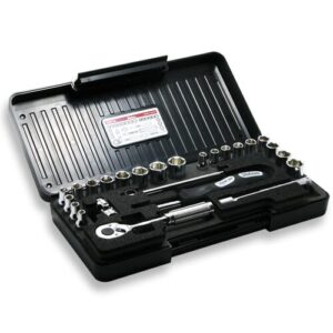 Koken P2201AM Socket Set 6pt 25pc 1/4 Dr 3/16-1/2 & 4-13mm in ABS Case