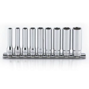 Koken RS2300A Deep Socket Set On Rail 6pt 9pc 1/4Dr 3/16-1/2