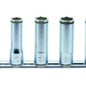 Koken 3/8 Dr Nut Grip Socket Set On Rail - 5pc 8-14mm