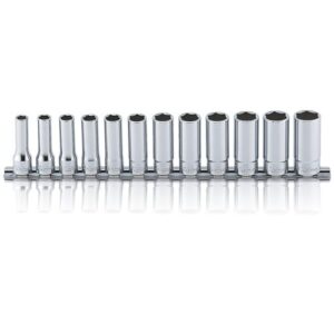 Koken RS3300M Deep Socket Set On Rail 6pt 12pc 3/8Dr 8-19mm