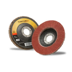 3M™ Cubitron™ II Flap Disc 967A, 80+, 125 mm x 22 mm, 10 ea/Case