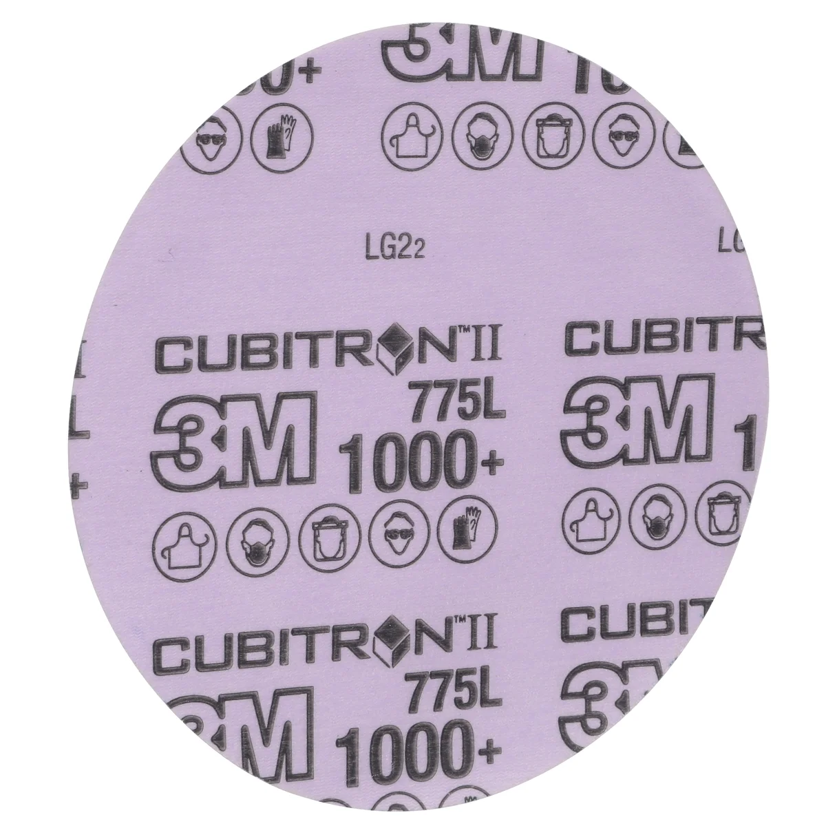 3M™ Cubitron™ II Hookit™ Film Disc 775L, 1000+ 3MIL, 6 in x NH, Die 600Z, 50/Carton, 250 ea/Case