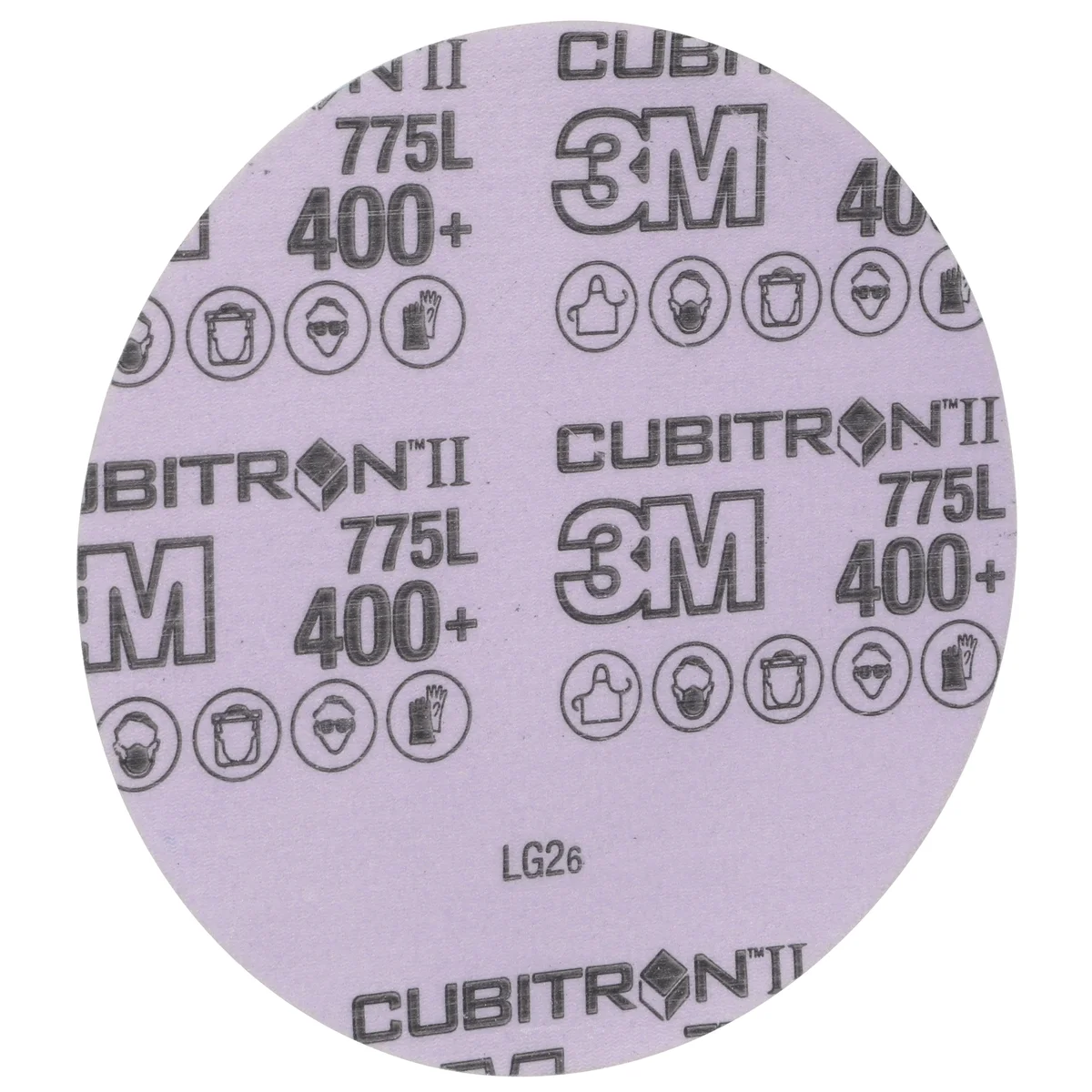 3M™ Cubitron™ II Hookit™ Film Disc 775L, 400+ 3MIL, 6 in x NH, Die 600Z, 50/Carton, 250 ea/Case