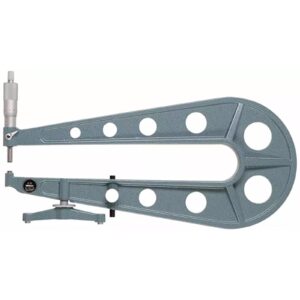 Mitutoyo Sheetmetal Micrometer 0-25mm with 300mm Throat Depth (Flat Anvils)