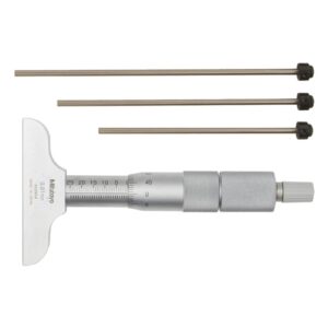 Mitutoyo Depth Micrometer 0-75mm x 63mm base