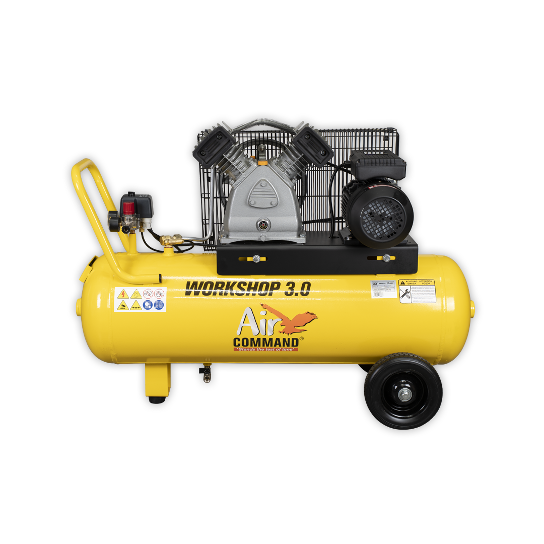 Air Command WS3.0CI - 90L Cast Iron Workshop Air Compressor (Single Phase, 3HP)