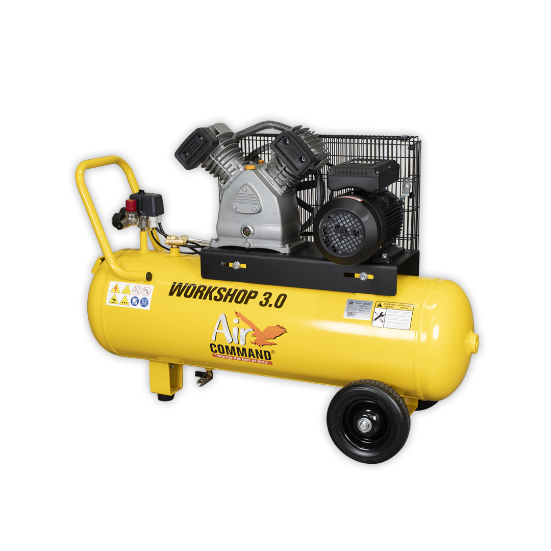 Air Command WS3.0CI - 90L Cast Iron Workshop Air Compressor (Single Phase, 3HP)